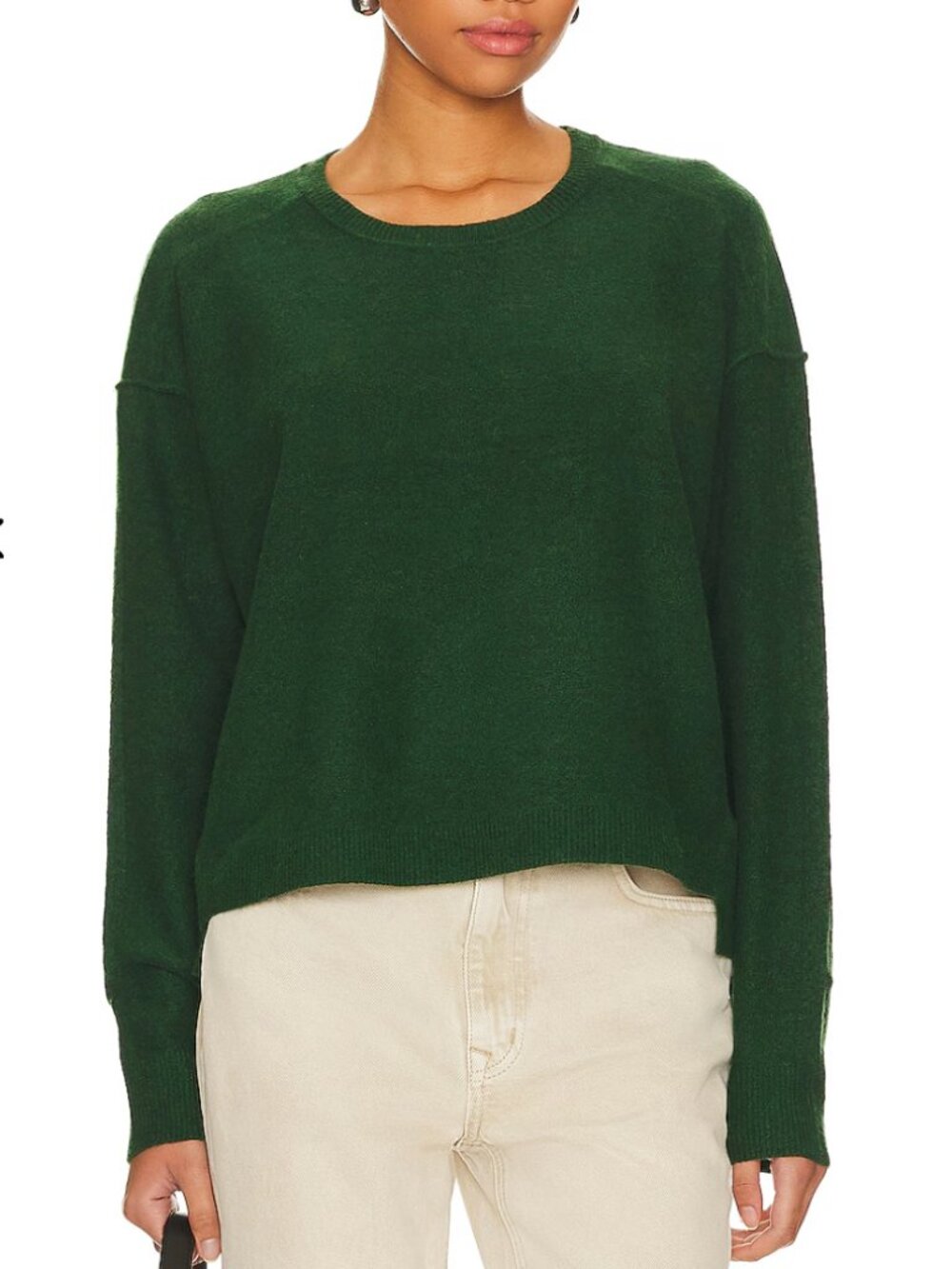 Free People Luna Pullover Sweater Women’s Small Slouchy Forest Pine Green